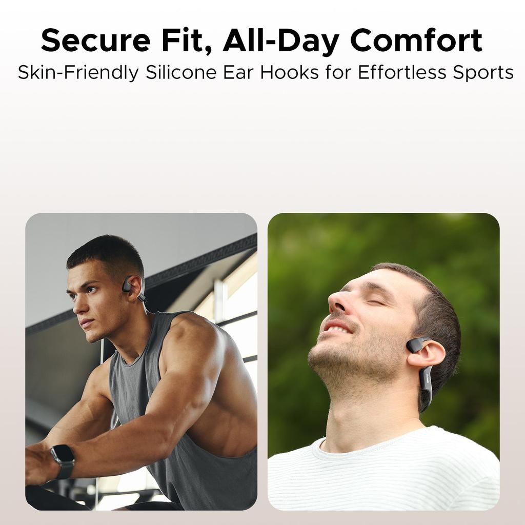 Doogee Knochenschall-Kopfhörer, IP68 Kabelloses Bluetooth 5.4, Dual-Treiber, Sport Open-Ear Kopfhörer zum Schwimmen, Laufen, Radfahren