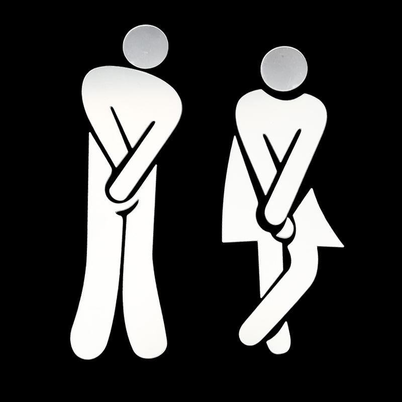 Removable 3D Toilet Entrance Sign Wall Stickers Funny Woman & Man WC Washroom Door Poster Mirror Surface Decal DIY Decor New