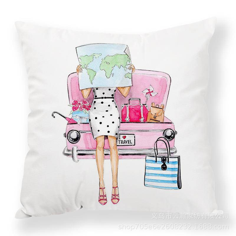 

Духи Цветы Креативный Дизайн Плюшевая Наволочка Инс Скандинавская Подушка Подушка для Талии 45 * 45Cm pillow cover