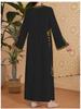 Ethnisches V-Ausschnitt-Kleid im Nahen Osten für muslimische Frauen