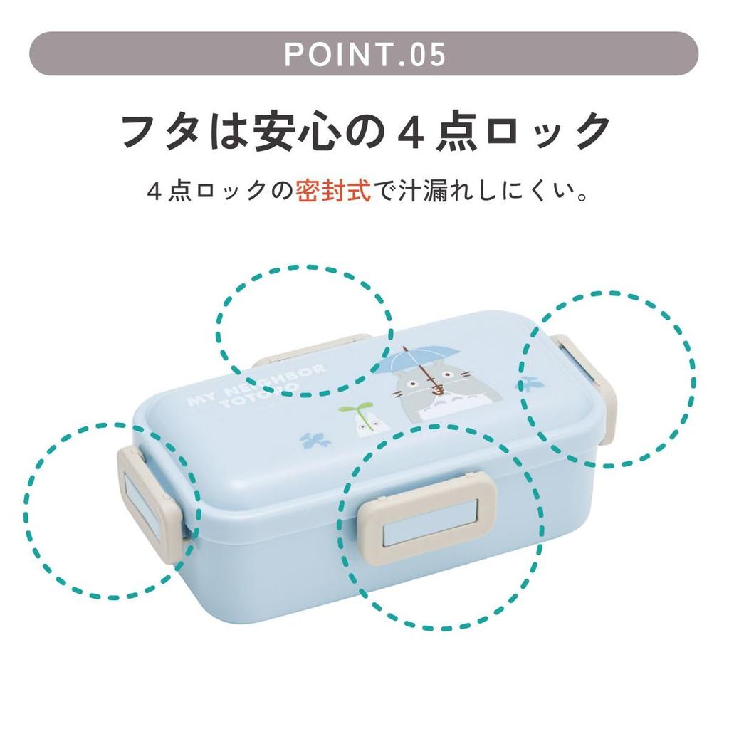 Skater Lunch Fluffy Packing Dishwasher Microwave Made in My Neighbor Totoro Dondoko Box, Design, 1-Tier, 530ml, Safe, Safe, Japan, PFLB6-A