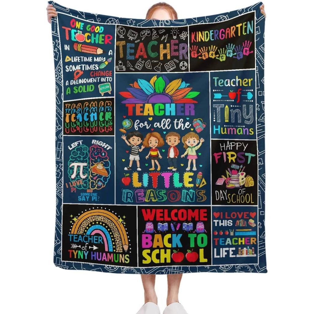 Back To School Teachers' Day Gift Blanket, Gifts For Teachers Throw  Soft Cozy Educational Blankets For Couch Bed Sofa Chair
