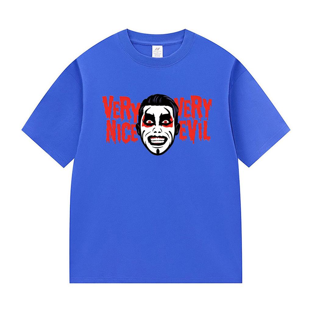 Danhausen Sehr Nett Sehr Böse Print T-Shirt Herren Vintage Mode Baumwolle Kurzarm T-Shirts Hip Hop