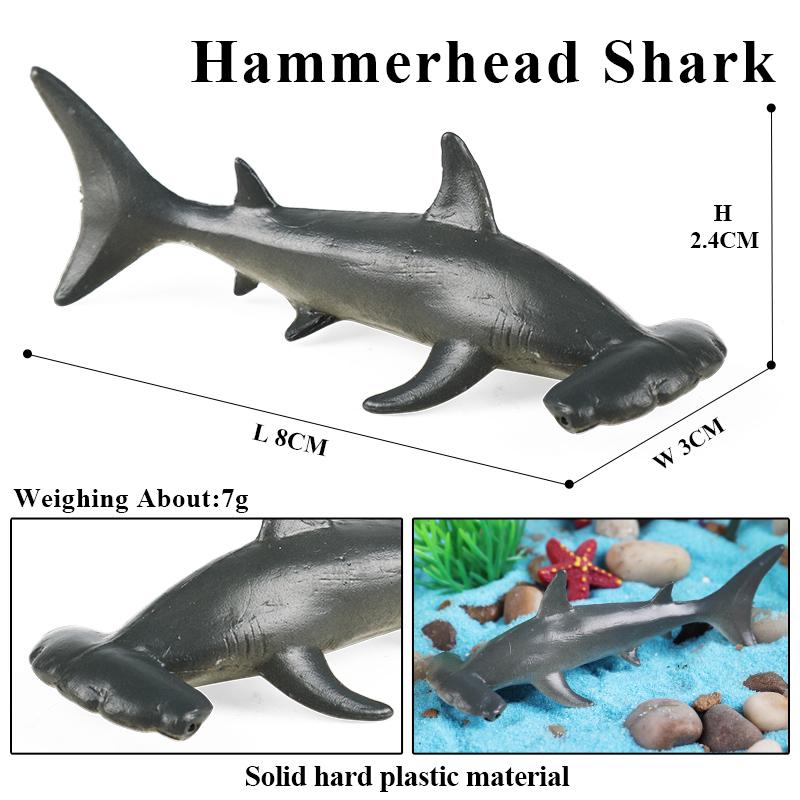 Oenux Маленькие фигурки морских обитателей: дельфины, скаты, китовая акула, морской лев, морж, морские фигурки, миниатюрные развивающие игрушки для детей