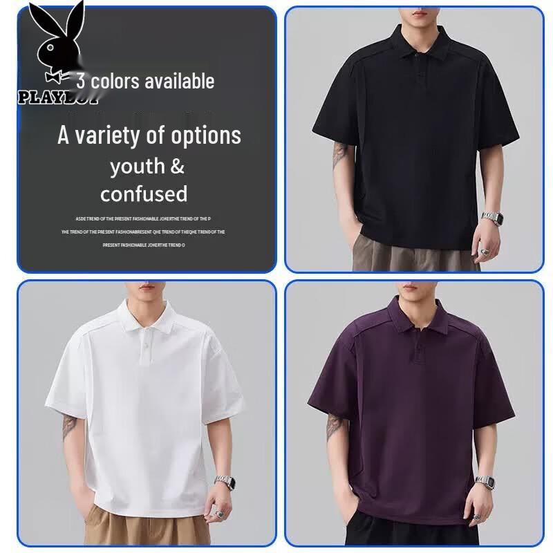 PLAYBOY Men's Summer Breathable Polo Shirt
