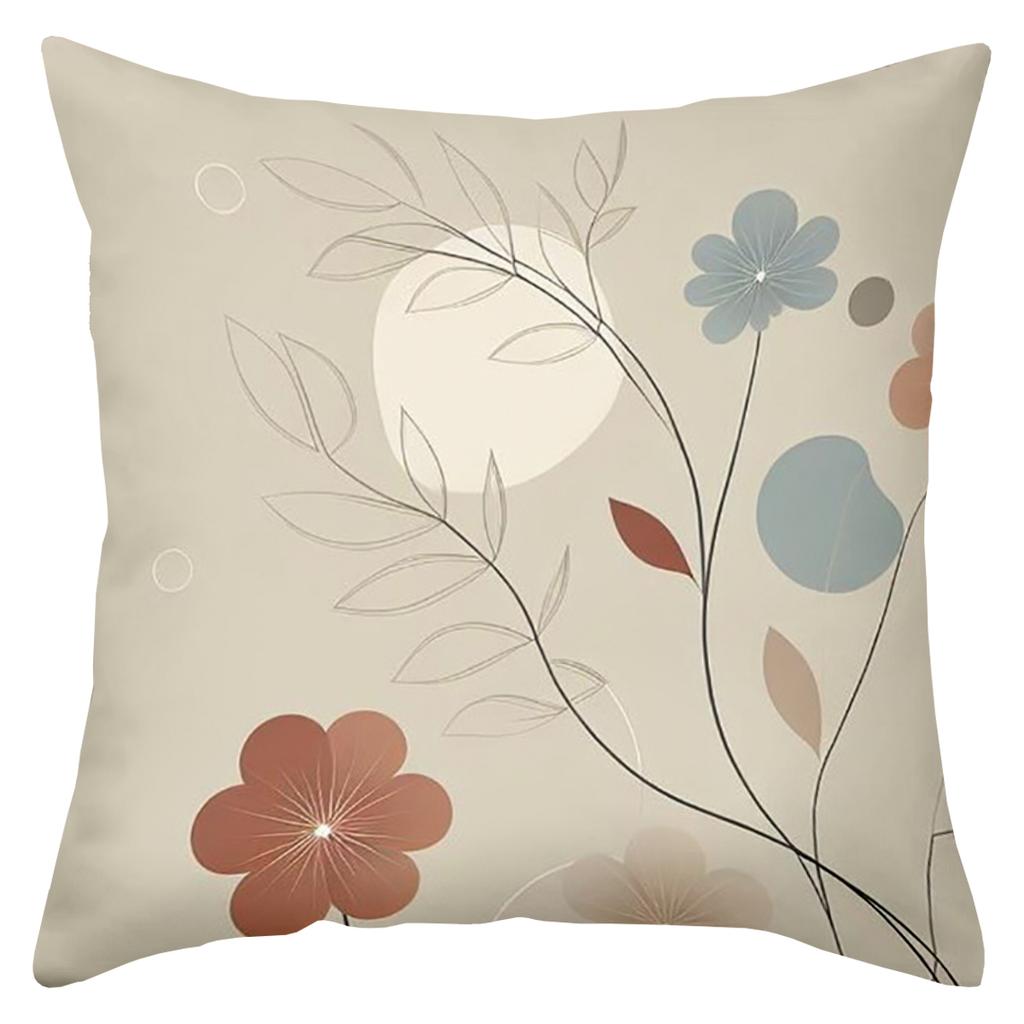 Floral Patterned Throw Pillows For Modern Home Decor Polyester Pillowcase, Sofa Decorative Cushion Cov Headboard Pillow