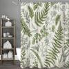 Watercolor Leaf Shower Curtain, Bathroom Decorative Shower Curtain, Waterproof Shower Curtain With Hooks
