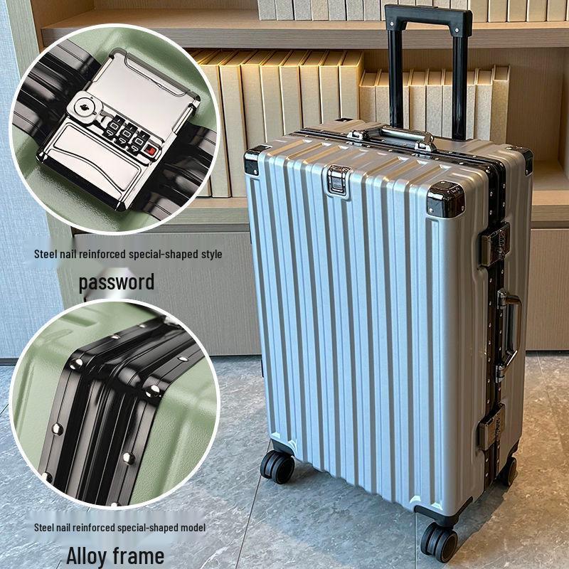 Large Capacity Silent Trolley Case with Combination Lock - Explosion-Proof Carry-On for College Students and Travel