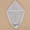 New polyester brocade coral fleece cloud grid shower cap shampoo dry hair towel, household absorbent dry hair cap bag head towel