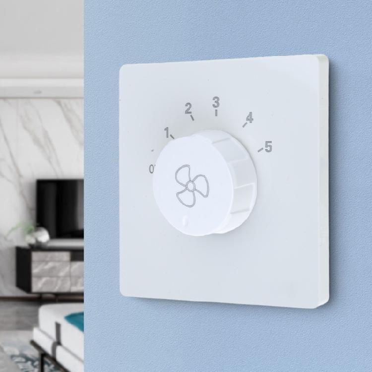 Type 86 Ceiling Fan Speed Adjuster Concealed Speed Controller 5-gear Adjust Easy to Use Wall Control for Office Home