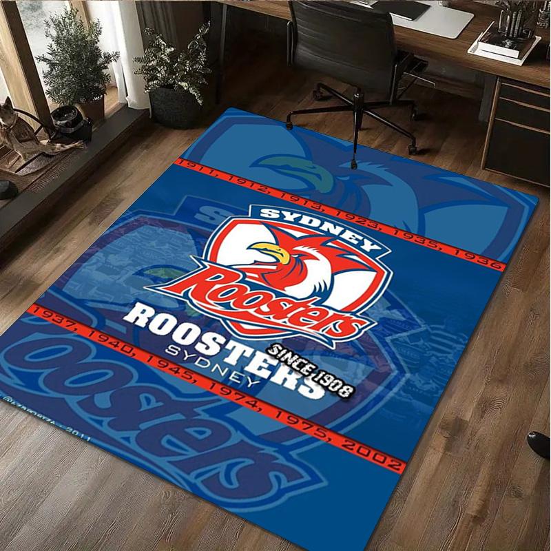 

1PC Sydney Roosters Rug - Home carpet Office Decorative Carpet For Living Room Bedroom Door Mat Floor Rug Computer Chair Area Rug 40x60cm( 15x23in )