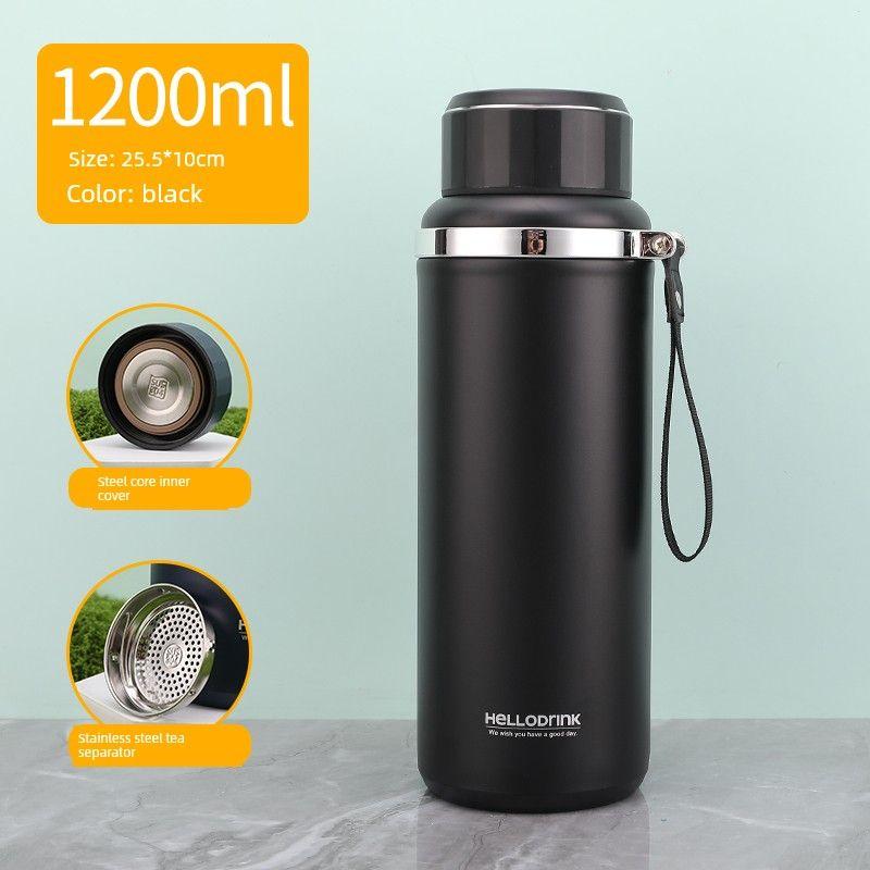 Large-Capacity Thermos Cup 316 Stainless Steel Tea Cup Outdoor Portable Water Cup 1 Liter Travel Sports Water Bottle 1500