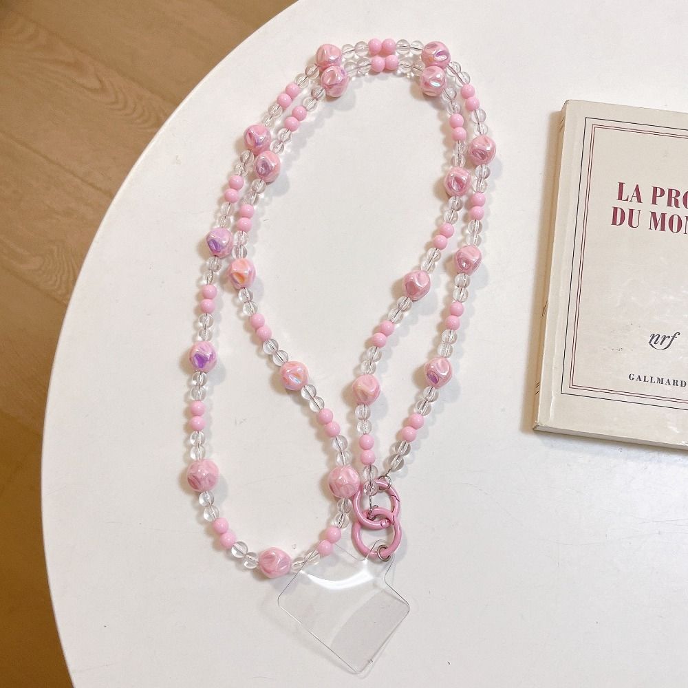 Long-style Beaded Crossbody Phone Chain Anti Loss Phone Neck Straps Phone Case Accessories