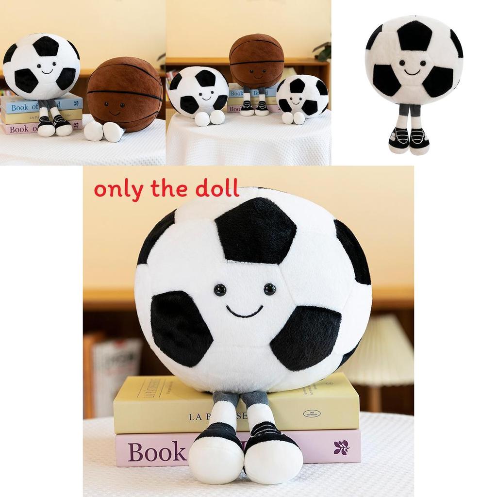 Football Basketball And Volleyball Plush Toy With Pp Cotton For Kids Home Decor And Birthday Gift