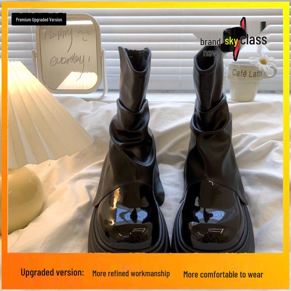Sense Damen Plateau Stiefeletten mit dicker Sohle, höhenverstärkender Retro Martin Stil für den Herbst