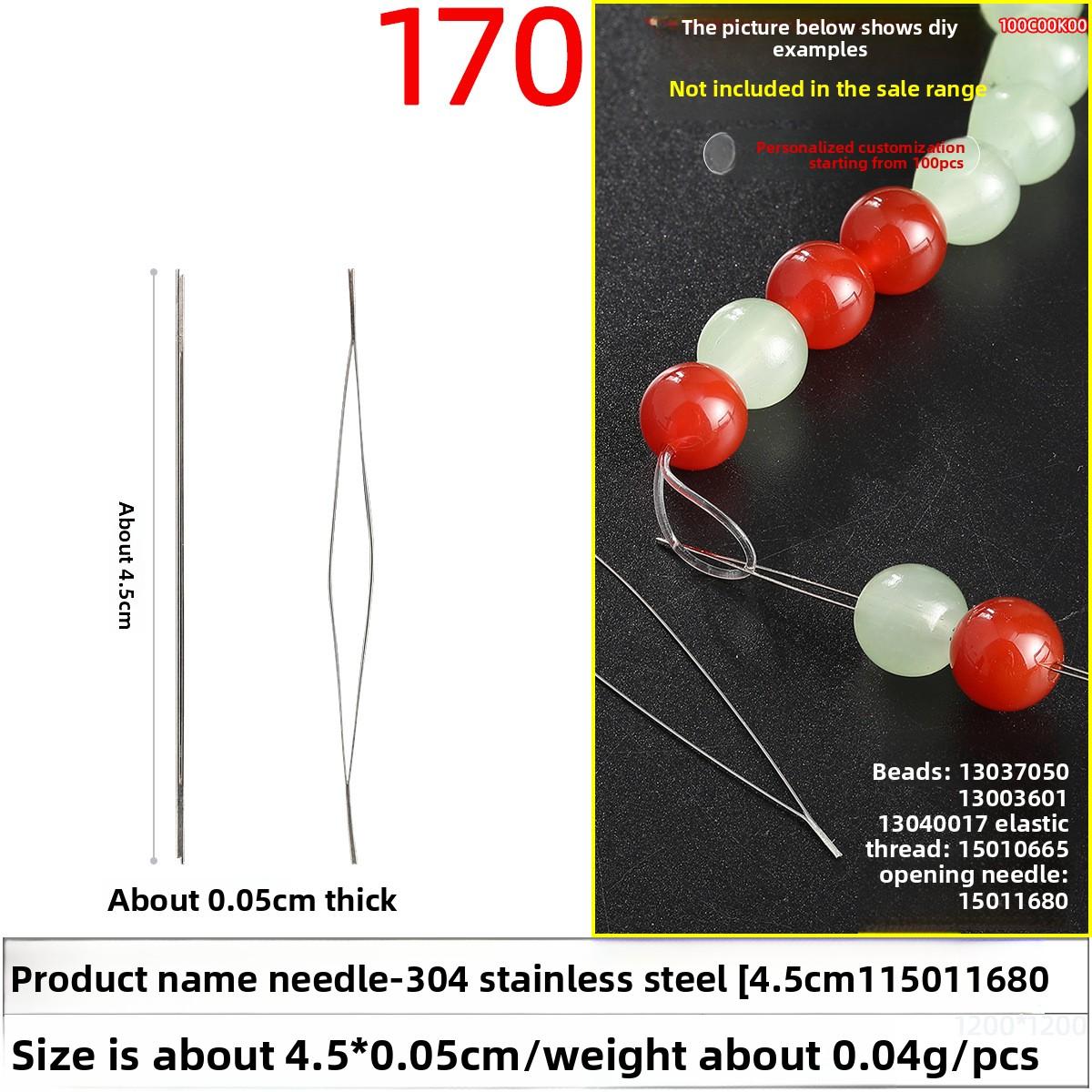 

Open Big Eye Needle Beaded Needle Middle Hole Needle BraceletJewelry Accessory Handcrafted Necklace Beaded Needle 15011680#