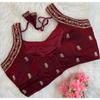 Indian Women's Silk Blend Sleeveless Blouse Bollywood Party Wear Ethnic Choli