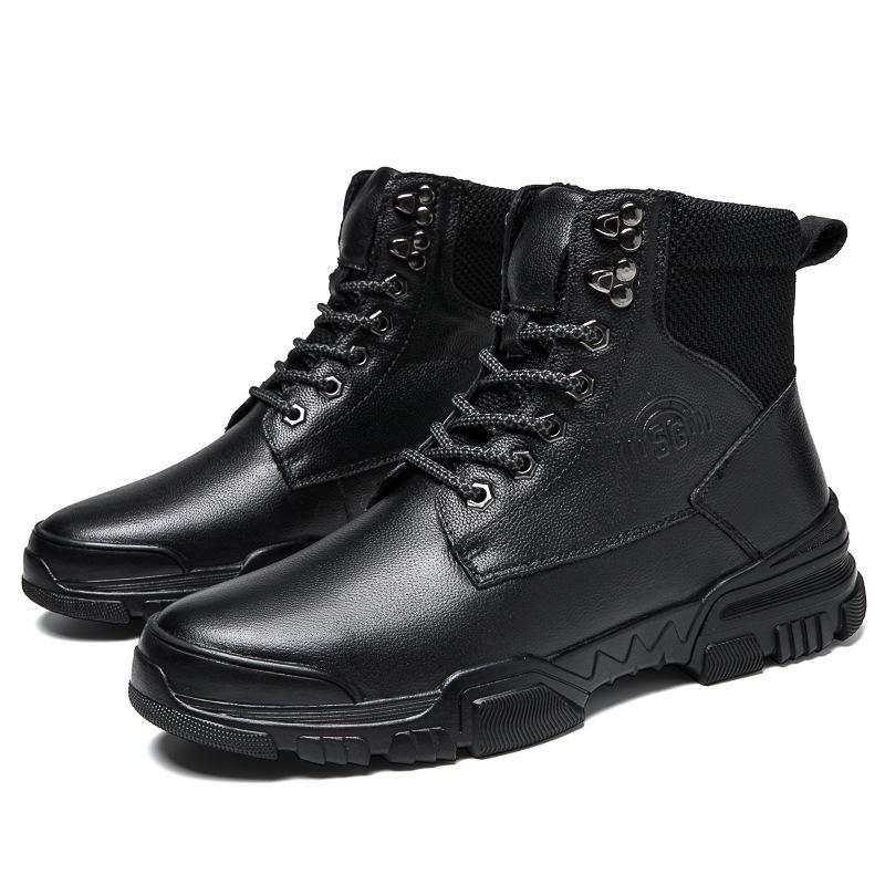 Men s British Retro High-Top Lace-Up Height-Increasing Martin Boots 47