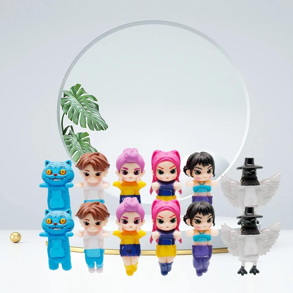 k pop demon hunters Anime Figure Mini Toys  Kpop Cute PVC Mystery Box Collectible Doll Model Desk Decoration Gifts