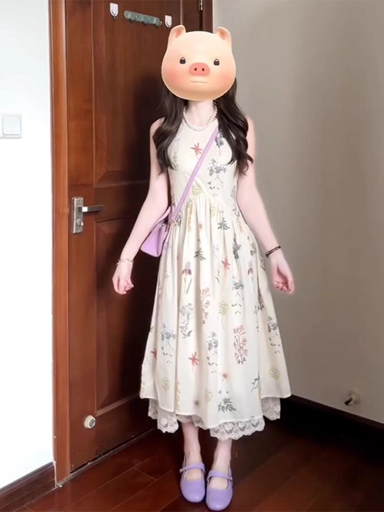 French Haute Sleeveless Vest Floral Dress Children's Summer 2026 New Design Sense Early Spring Temperament Long Dress