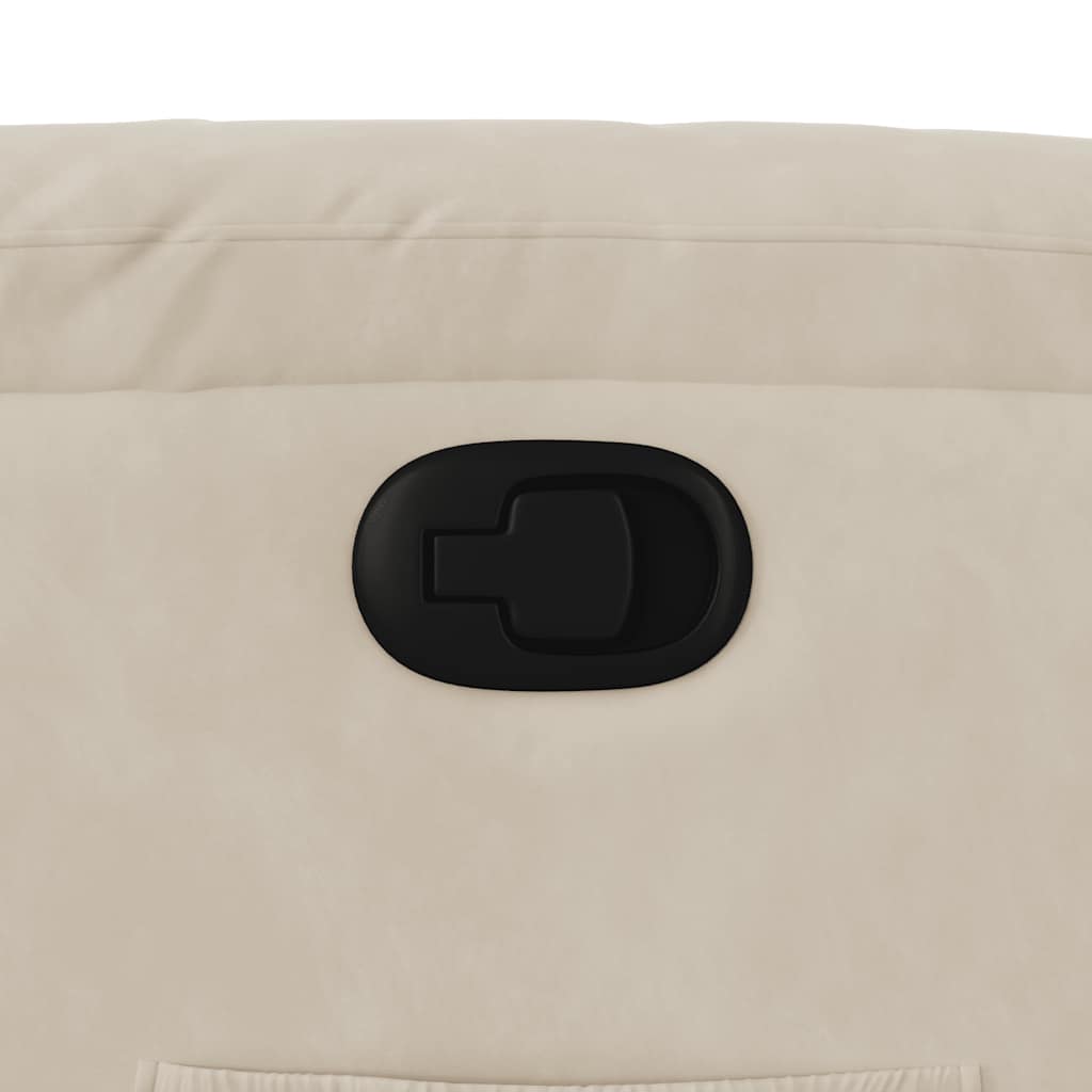 Recliner with Rising Aid Beige Microfiber Fabric