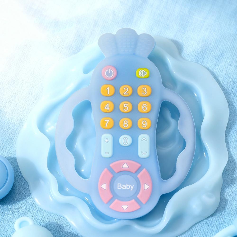 Simulated Remote Control Teether Baby Pacifier Anti-Thumb-Sucking Soothing Toy for Chewing and Stress Relief
