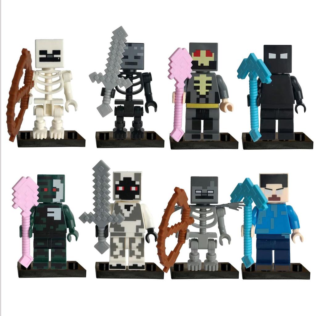 Building Block World Doll With Base Weapon Children'S Toy