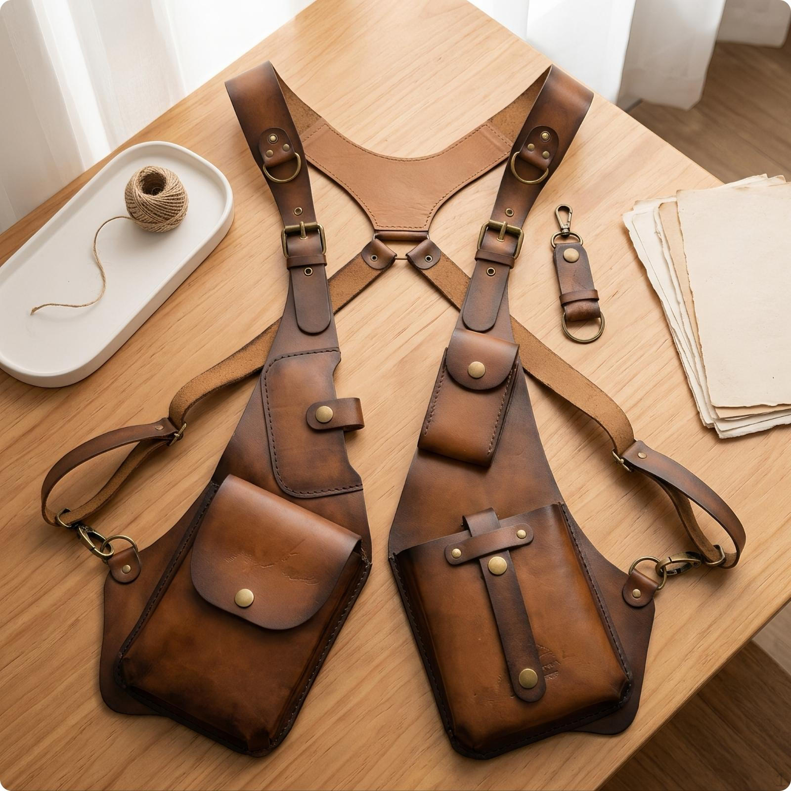 Droša ādas crossbody siksnu soma |