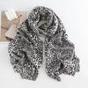 New Leopard Print Women's Scarf High End Soft and Warm  Imitation Cashmere Printed Tassel Scarf Dual Use Shawl