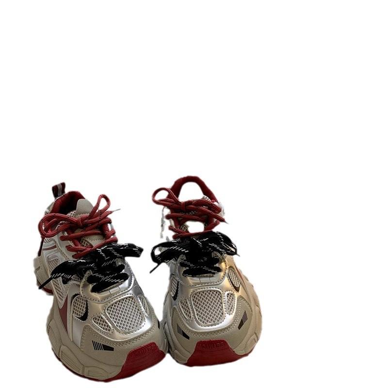 Korean Version of Platform Dad Shoes Autumn 2025 New Versatile Chic Shoes Lightweight Mesh Shoes Breathable Casual Sports