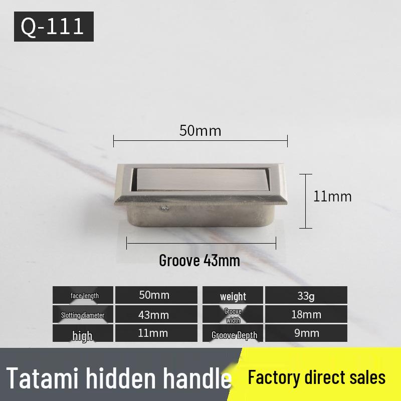 Japanese Tatami Modern Invisible Drawer with Built-in Rotary Handle