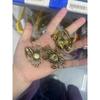 Funny Pure Brass Crab Figurines Animal Statue Miniatures Copper Ornament Home Office Desk Decoration Crafts Home Decor Nordic
