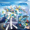 WOMA TOY Ship Now C0407 549pcs Sky Conqueror Transformable Assembly Boys Mecha Brick Building Set Toy for 6-12 Year