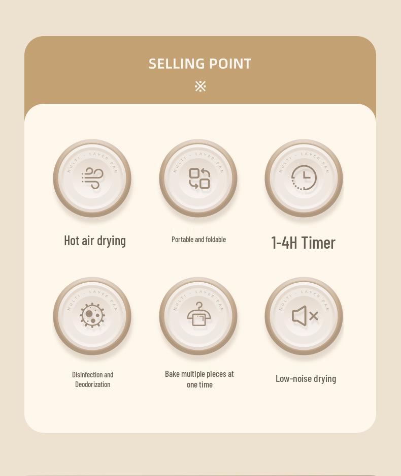 Tragbarer faltbarer Wäschetrockner für Zuhause, Wohnheim und Reisen