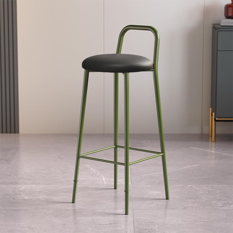 Nordic Iron Art Bar Stool with Backrest – Modern, Luxurious Design