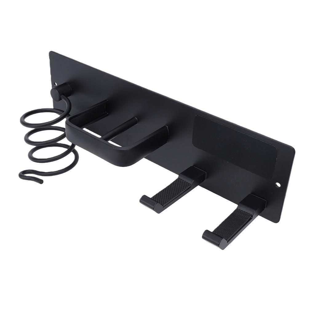 3 In 1 Hair Tool   Wall Mounted Aluminum Alloy Hair Dryer Curling Iron Flat Iron Holder
