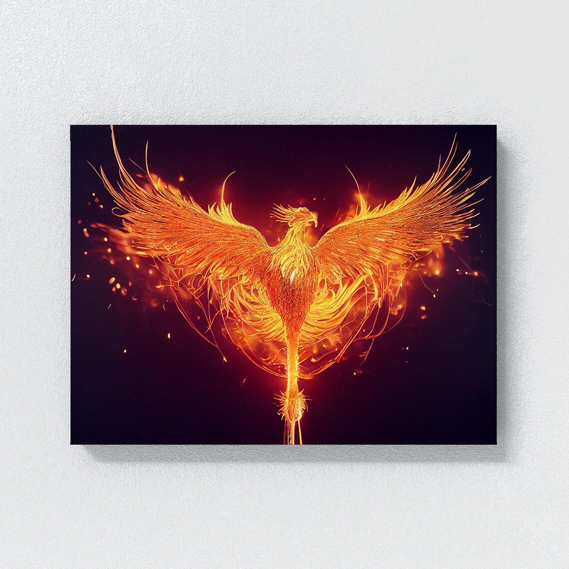 

Фенікс Плакати та принти Китайські міфологічні тварини Настінне мистецтво Картина Картина на полотні Сучасна вітальня Домашній естетичний декор 50x80cm No Framed