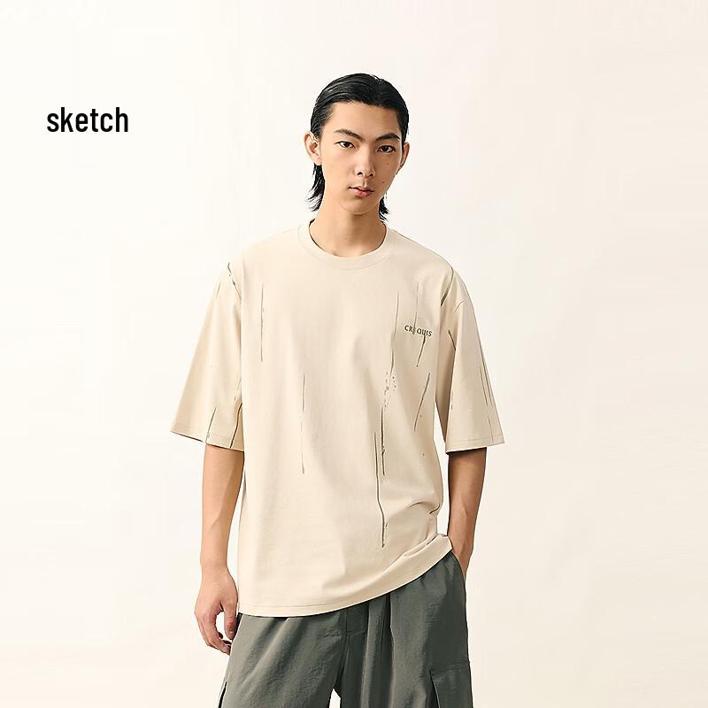 Men s Loose Fit Round Neck Short Sleeve T-shirt S