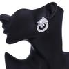 Elegant Dazzling Rhinestones Stud Earrings And Pendant Necklace Set Lightweight Alloy Jewelry For Party Or Daily Wear