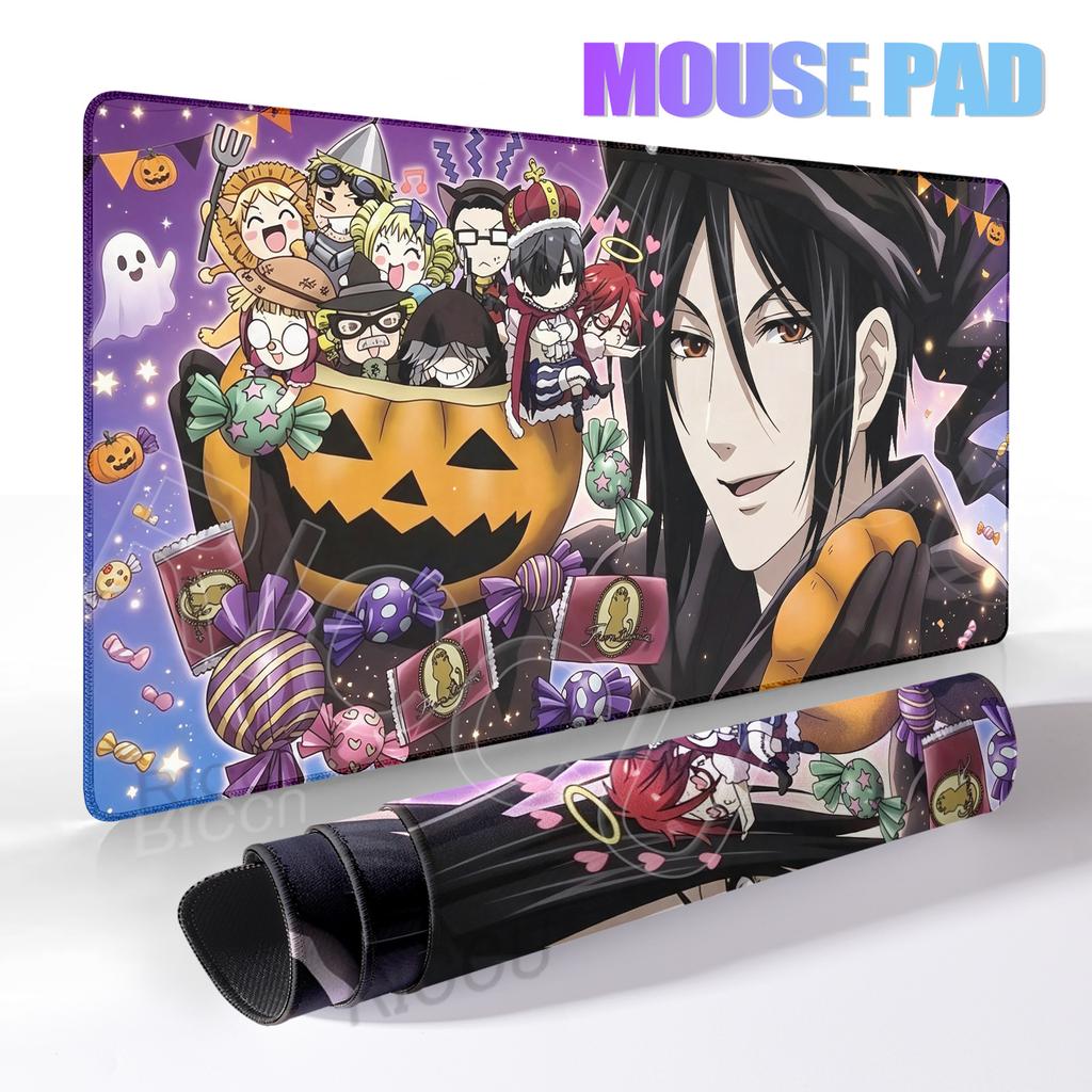 PC Black Butler Mouse Pad Game Player Computer Accessories Table Pad Laptop Keyboard Pad Large Non-Slip Carpet Anime Mousepad