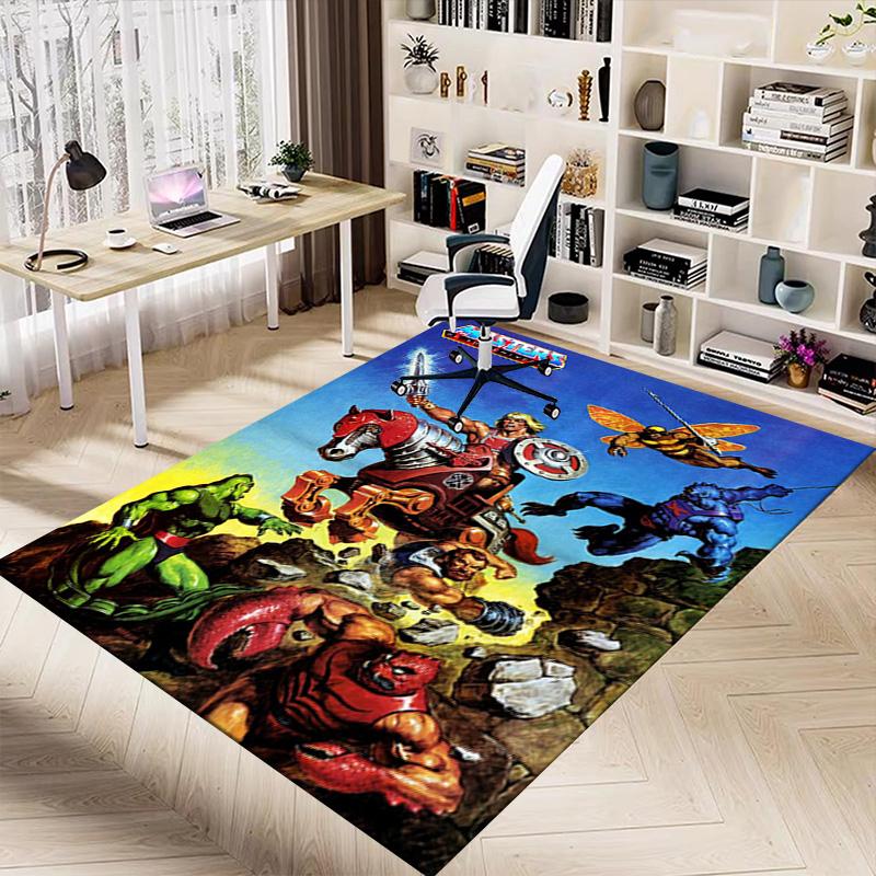 Masters Universe Epic Battle Carpet For Playroom Bedroom Living Room Sofa Home Decorkids Game Area Rug Nonslip Floor Mat