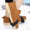 1 Pair Crampons Traction Cleats Snow Shoe Spikes with Adjustable Fastener Tape Anti-Skid Ice Snow Shoe Crampons Spikes