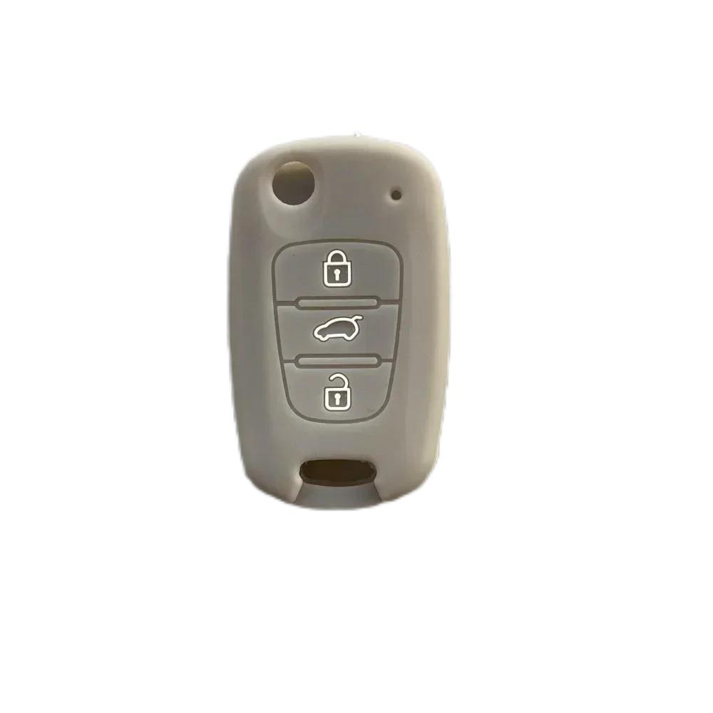 For Hyundai Elantra Accent I20 I30 Ix20 Ix35 Kia Sportage Rio3 Soul Optima Ceed Pro K5 K2 Silicone Car Key Case Cover Keychain