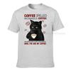 Funny Premium Premium Cotton Black Cat Coffee Spelled Backwards Is Eeffoc Funny Cat Coffee Lover Unisex Top T Shirt Vintage Tee