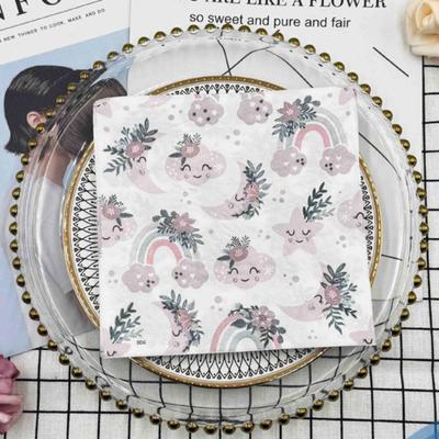 20pcs/Pac 33*33cm 2-Ply Disposable Party Napkin Cartoon Pattern