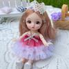 Bambola Moda Carina Non Tossica da 17 cm con Vestiti e Scarpe Articolata 13 Articolazioni Viso Carino Dolce Regalo di Compleanno per Bambini Giocattoli per Bambini Bambole Principessa