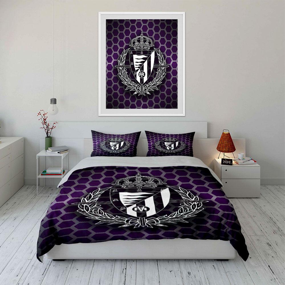 Purple Hexagon Crown Crest Set Bedding Duvet Cover Set Duvet Cover Pillowcases (1 * Duvet Cover 2 * Pillowcases, without duvet insert)