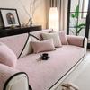 New Chenille Sofa Mat Simple Breathable Couch Towel All Season Universal Solid Color Comfortable Anti Slip Couch Seat Cushion