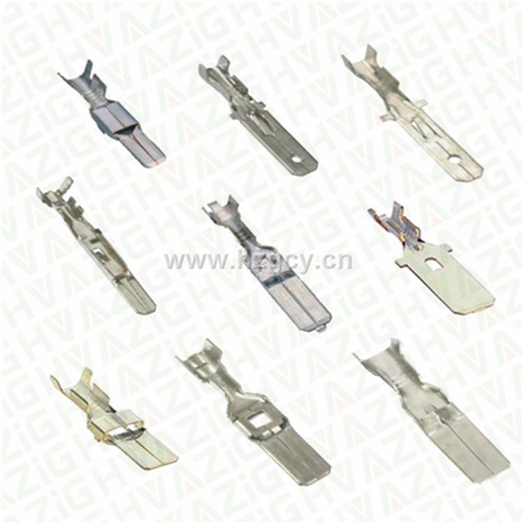 4.8mm Series Automotive Connector Brass Tin Plating Crimp Terminal Car Harness Stamping Wiring Metal Reel Terminal DJ615B-4.8A