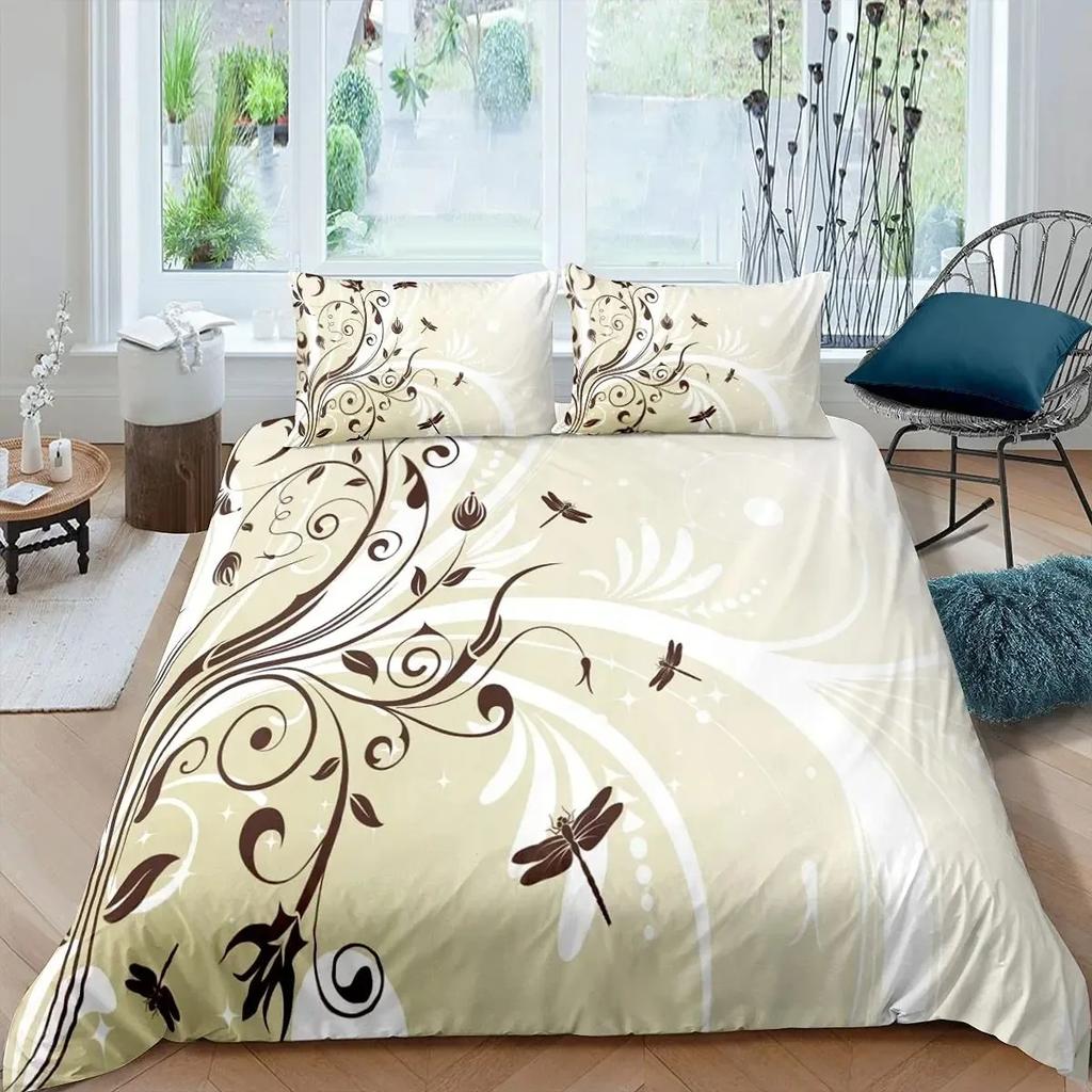 Adults Black Damask Duvet Cover Set King,Antique Victorian Baroque Bedding Set Gothic Vintage Floral Bohemian Exotic Quilt Cover
